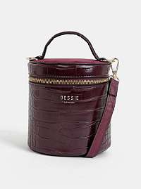 Vínová crossbody kabelka s krokodýlím vzorom Bessie London