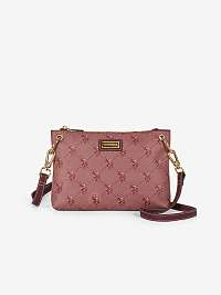 Vínová dámska vzorovaná crossbody kabelka U.S. Polo Assn.