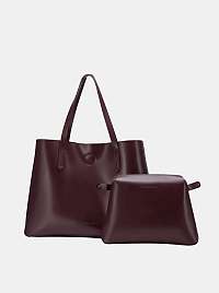 Vínový shopper s odnímateľným puzdrom Claudia Canova