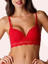 WODNERBRA PADDED TRIANGLE BRA - Dámska čipková vystužená podprsenka - červená