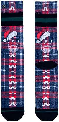 XPOOOS farebné ponožky Barber Santa