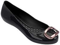 Zaxy čierne dámske balerínky Pop Charm Fem Black / Rose