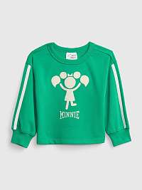 Zelená dievčenská mikina Disney Minnie GAP