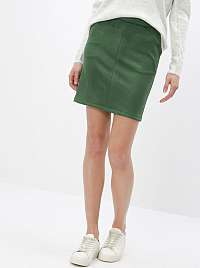 Zelená púzdrová sukňa v semišovej úprave VILA Faddy