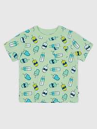 Zelené chlapčenské vzorované tričko GAP