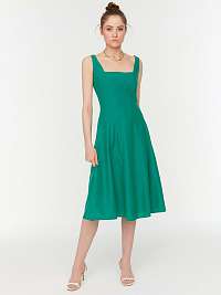 Zelené dámske šaty na ramienka Trendyol