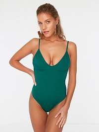 Zelené jednodielne plavky Trendyol