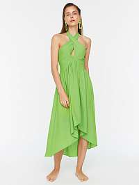 Zelené midi šaty Trendyol