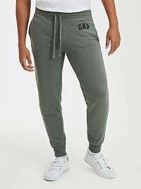 Zelené pánske tepláky GAP s logom jogger
