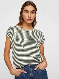 Zelené pruhované basic tričko AWARE by VERO MODA Ava