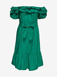 Zelené šaty s odhalenými ramenami Jacqueline de Yong Cuba