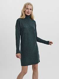 Zelené svetrové šaty s rolákom VERO MODA Brilliant