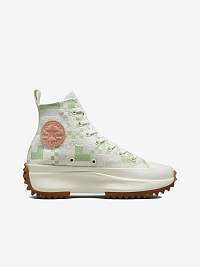 Zeleno-biele dámske členkové tenisky Converse na platforme