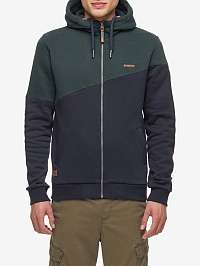 Zeleno-modrá pánska mikina s kapucňou Ragwear Wings Sweat