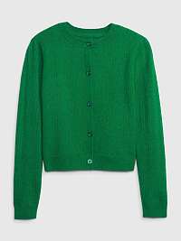 Zelený dievčenský pruhovaný sveter GAP