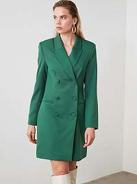 Zelený kabát Trendyol