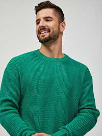 Zelený rebrovaný sveter Jack & Jones Brink