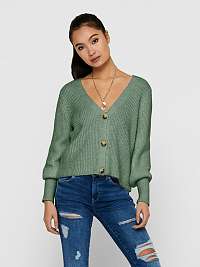 Zelený rebrovaný sveter ONLY Clare