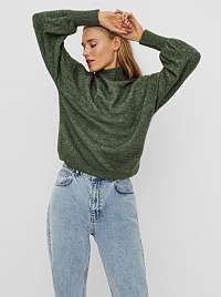 Zelený sveter so stojačikom VERO MODA