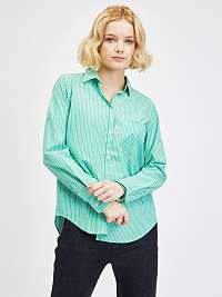 Ženy - Prúžkovaná košeľa classic Zelená