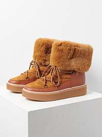 Zimná obuv pre ženy CAMAIEU - hnedá