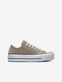 Zlaté dámske tenisky so zvieracím vzorom Converse