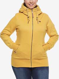 Žltá dámska mikina na zips s kapucou Ragwear Neska Zip Plus