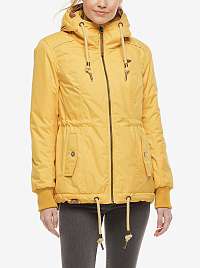 Žltá dámska zimná bunda s kapucou Ragwear Danka