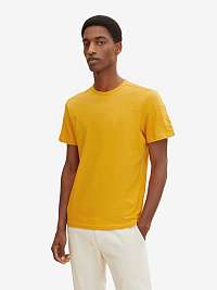 Žlté pánske základné tričko s vreckom Tom Tailor