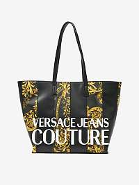 Žlto-čierny vzorovaný shopper Versace Jeans Couture Stripe Patchwork