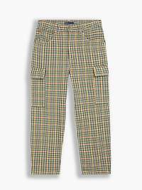 Žlto-zelené dámske kárované nohavice Levi's® Barrel