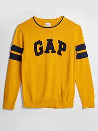 Žltý chlapčenský sveter s logom GAP