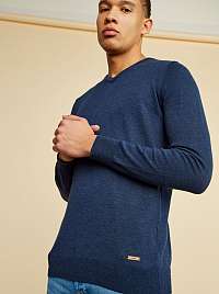 ZOOT Baseline modré pánsky basic sveter Leo