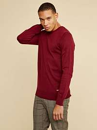 ZOOT Baseline vínové/bordové pánsky basic sveter Ferit