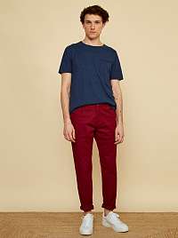 ZOOT vínové/bordové pánske nohavice Emanuel slim fit
