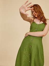 ZOOT zelené midi šaty Anastacia