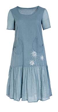 ELZAKRA - farbené šaty s krátkym rukávom