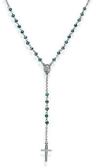 Amen Originálne strieborný náhrdelník Blue Crystals CROBP4