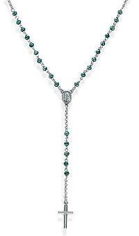 Amen Originálne strieborný náhrdelník Blue Crystals CROBP4