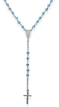 Amen Originálne strieborný náhrdelník Sky Blue Crystal CROBC4