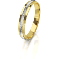 Art Diamond Dámsky bicolor snubný prsteň zo zlata s diamantom AUG328 58 mm