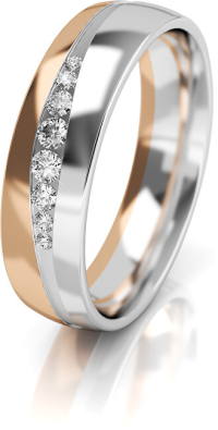 Art Diamond Dámsky bicolor snubný prsteň zo zlata so zirkónmi AUGDR002 mm