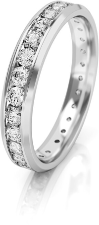 Art Diamond Dámsky snubný prsteň z bieleho zlata so zirkónmi AUGDR001 56 mm