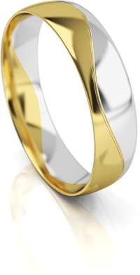 Art Diamond Pánsky bicolor prsteň zo zlata AUG276 64 mm