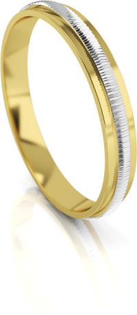 Art Diamond Pánsky bicolor snubný prsteň zo zlata AUG328 62 mm