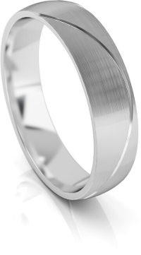 Art Diamond Pánsky snubný prsteň z bieleho zlata AUG284 68 mm