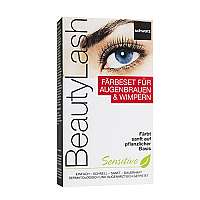 BeautyLash Farba na riasy a obočie Sensitive set Středně hnědá