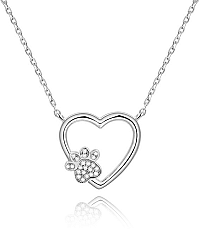 Beneto Strieborný náhrdelník Láska k maznáčikovi AGS702 / (retiazka, prívesok)