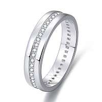 Beneto Strieborný prsteň so zirkónmi AGG330 58 mm