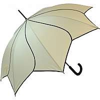 Blooming Brollies Dámsky palicový vystreľovací dáždnik Beige Swirl EDSSWB E